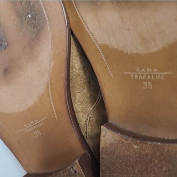 Zara Trafaluc Tan Ankle Booties 38 - Picture 9 of 9